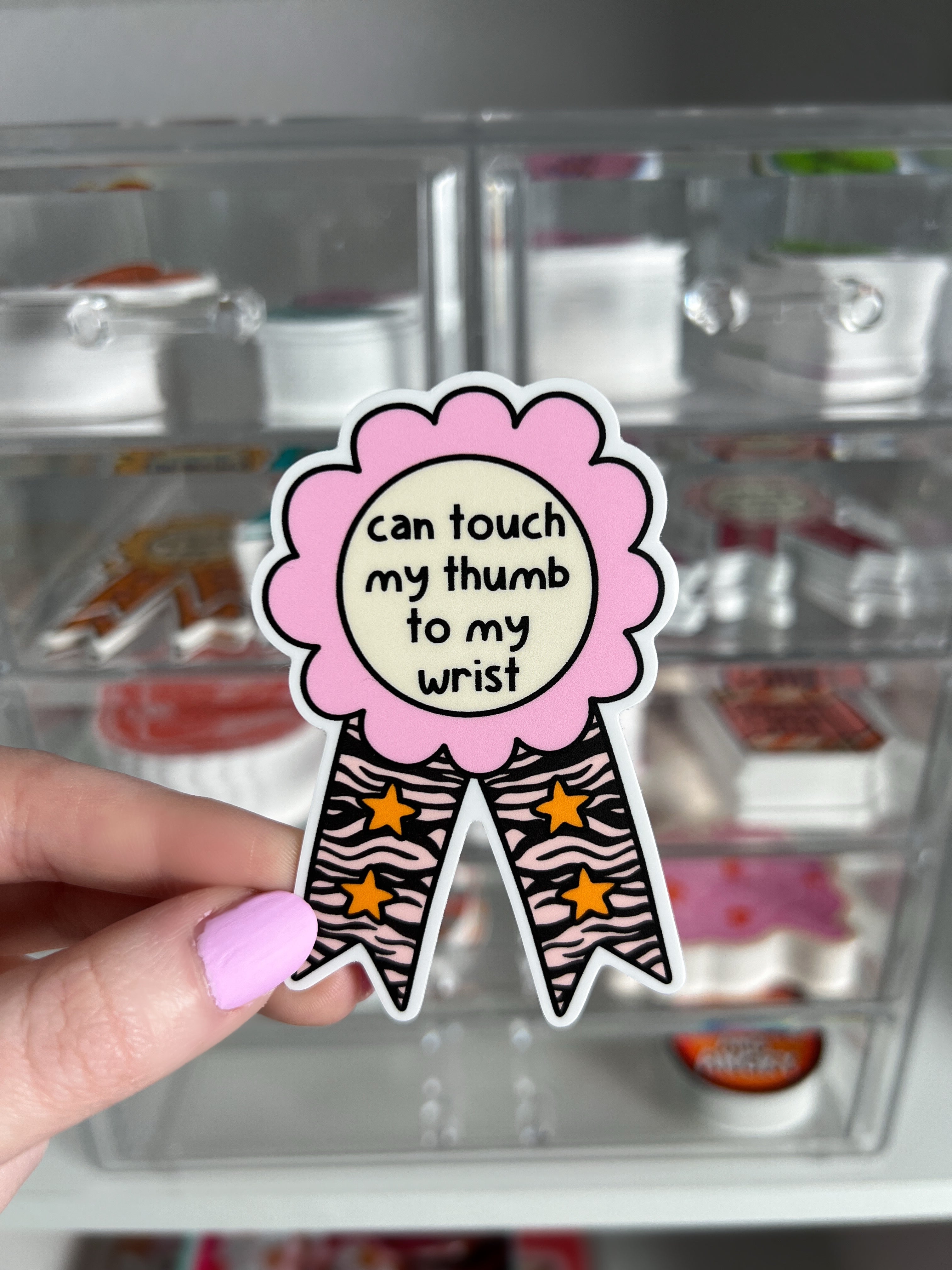 Ehlers Danlos 'Can Touch My Thumb To My Wrist' Sticker