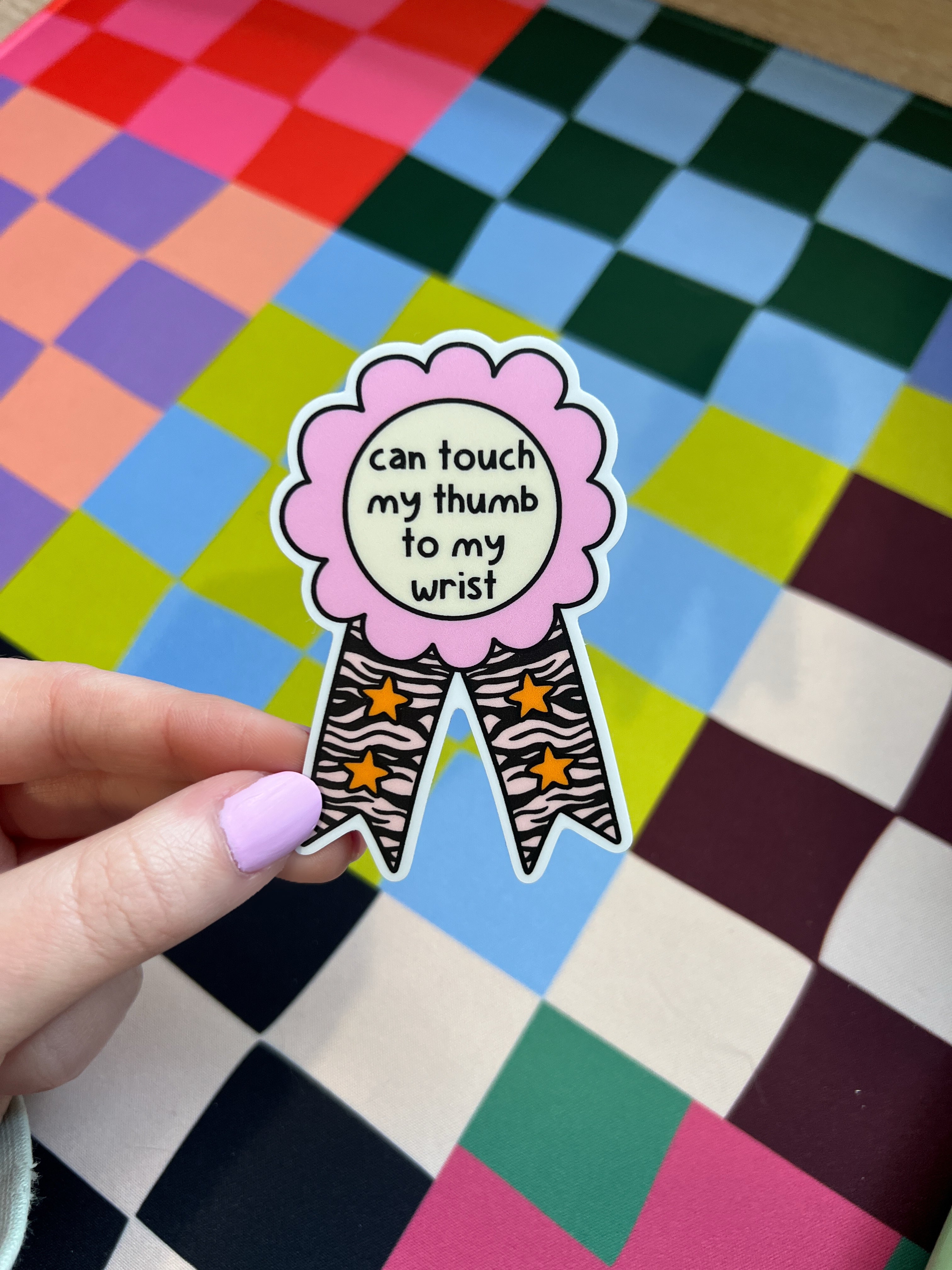 Ehlers Danlos 'Can Touch My Thumb To My Wrist' Sticker