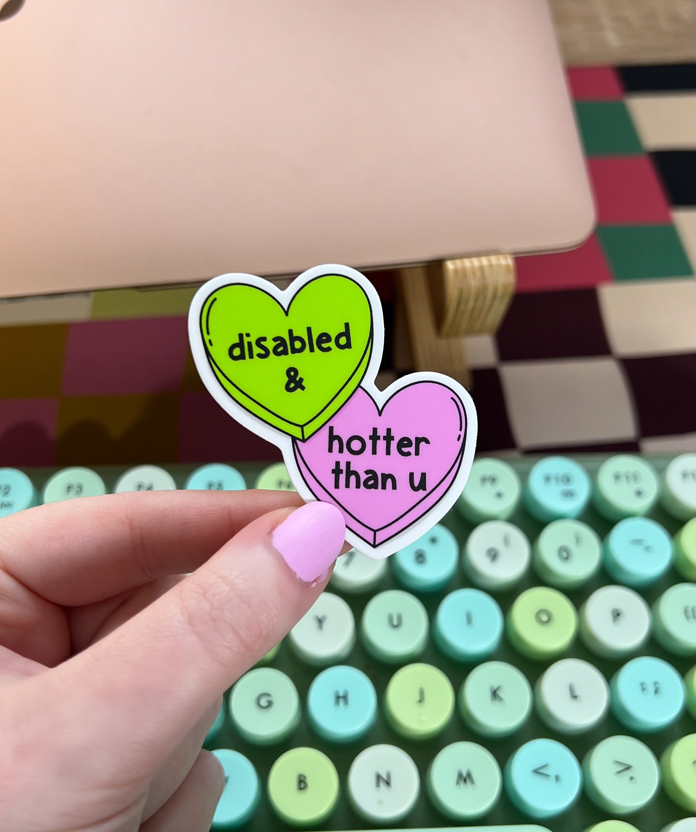 Disabled & Hotter Than U Sticker